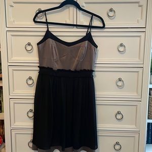 BCBGeneration black and taupe dress.